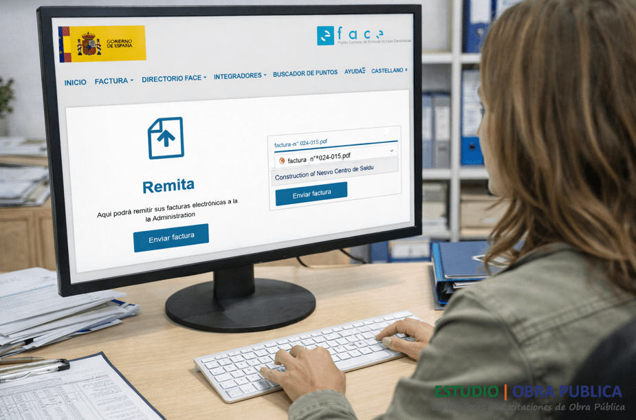 enviar factura empresa construccion obras FACE