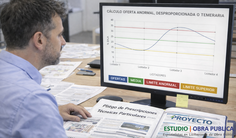 parametros para determinar si una oferta se encuentra en baja anormal o desproporcionada